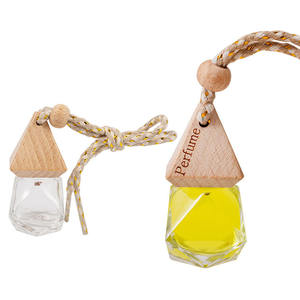 8ML Transparent Clear Diamond-shaped <b>Car</b> Perfume Empty Bottle Glass Aromatherapy Essential Bottle - Product Image 1