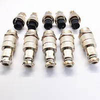Connecteur d'aviation étanche série GX16, prise 2-10 broches, connecteur de câble 16 mm avec blindage