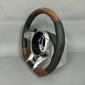Volante de Madera de Primera Calidad con Acabado Automático para Mercedes-Benz AMG CLA45 E207 <span class=keywords><strong>GLC</strong></span> X253 A220 W203 - Product Image 6