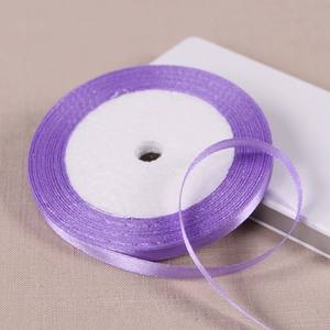 Ruban en satin de polyester uni de 0,6 cm de large et 25 yards pour cadeaux de fête et scrapbooking – Vente en gros - Product Image 5