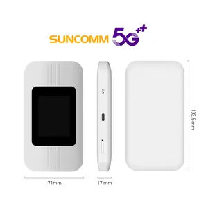 Hot Selling SUNCOMM 5G Hotspot Mobile WiFi Router 2.4GHz 5GHz SIM Card WiFi6 Bandwidth 160MHz Li-ion Battery WiFi Portable