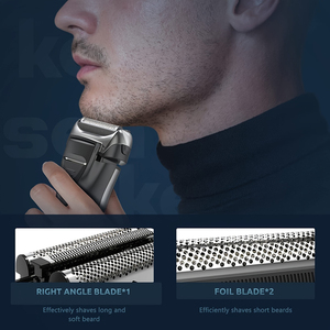 Professional USB Rechargeable <b>Shaver</b> Twin Blades Head With Foil for Beards Trims Household Use Triple Blade <b>Shaver</b> - Product Image 2