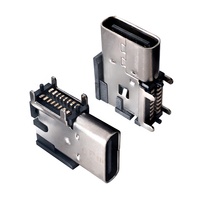 Connecteur USB Type C femelle vertical SMT surélevé 16 broches pour charge et transfert de données