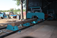 Scie à ruban horizontale électrique pour la coupe de bûches de bois, machine pour les usines de travail du bois