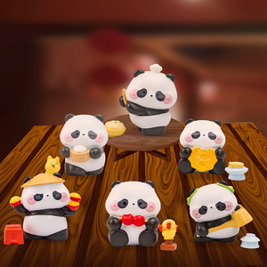Figura de Panda Yu Mo, Adorno de Resina para Escritorio, Figura de Juguete de Regalo con Temática de Comida China, Linda y de Dibujos Animados - Product Image 3