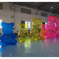 Ours gonflable de haute qualité dessin animé Transparent poupée fête événement décor dessin animé gonflable bel ours