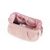 Sac de maquillage de luxe, logo personnalisé, velours doux, cosmétique de voyage, satin, bijoux, sac de maquillage en velours