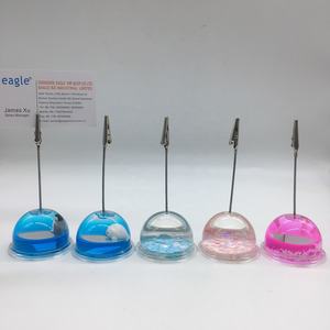 Clip de fixation liquide en forme de carte ronde, en acrylique, décoration mignonne pour la maison, pour papeterie, carte de visite, image, <span class=keywords><strong>pince</strong></span> crocodile, mini forme - Product Image 1