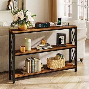 Computer Desk Sofa <strong>Table</strong> <strong>with</strong> Charging Station, 3 Tier <strong>Narrow</strong> <strong>Console</strong> <strong>Table</strong> <strong>with</strong> <strong>Storage</strong> Shelf and Power Outlet - Product Image 2