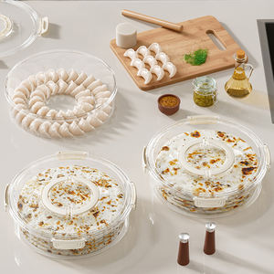 Kitchen Clear Food <b>Storage</b> <b>Container</b> Fridge Food <b>Container</b> <b>Stackable</b> Round Food <b>Storage</b> <b>Container</b> with Handle - Product Image 5