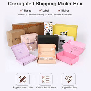 Impresión personalizada Corrugado Mailer Mailing Up Paper Caja de envío Cajas de joyería de papel - Product Image 2