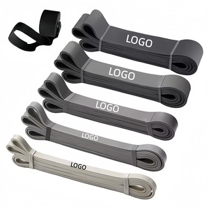Bandas de Resistencia para Entrenamiento de Fuerza en Casa para Hombres, Personalizables de Fábrica, Bandas Elásticas con Degradado Negro y Gris - Product Image 1
