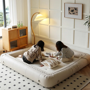 ATUNUS Mobili da Soggiorno Divano Letto Pieghevole <span class=keywords><strong>Giovannetti</strong></span> a Forma di Kayak Divano Reclinabile e Trasformabile in Pelle - Product Image 3