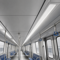 SHIZI AC220V DC110V Luminaire LED Linéaire pour Transport Ferroviaire et Métro, en Aluminium 6063-T5 et PC, Conforme aux Normes EN 45545 EN 50155, OEM ODM Vente en Gros