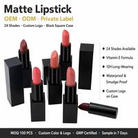 Rouge à lèvres mat longue tenue à faible MOQ, étanche, de haute qualité, personnalisable avec logo, fabrication OEM pour marque privée