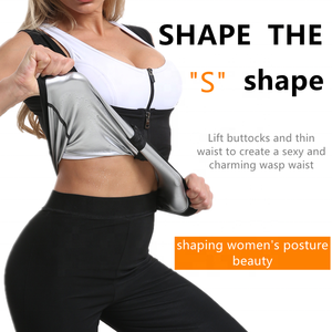 Benutzer definierte silber beschichtete Frauen Full Front Zip Sweat Suit Body Shaper Abnehmen Weste Gewichts verlust Polymer Sauna Sweat Shaper - Product Image 3