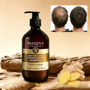 Champú <span class=keywords><strong>Profesional</strong></span> Vegano de Ginseng y Jengibre Anticaída, Unisex, a Base de Hierbas, Nutritivo, 500 ml, Control de Grasa, Marca Privada - Product Image 1