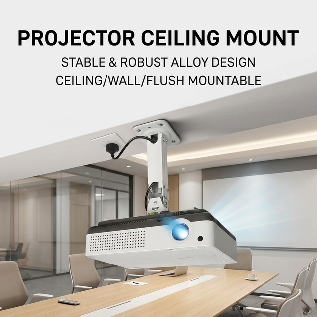 High Brightness Business Education Projector Wireless Screen Casting for Conference Room Classroom Office Ceiling Mount Use