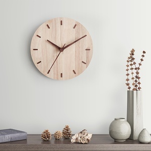 <span class=keywords><strong>Horloge</strong></span> murale créative scandinave simple <span class=keywords><strong>en</strong></span> bois <span class=keywords><strong>massif</strong></span> sans perçage, style Art Déco, pour salon, décoration transfrontalière - Product Image 3