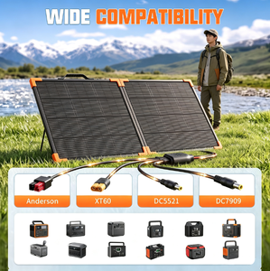 Panneau solaire monocristallin pliable portable 100W, efficacité 25,8%, étanche IP68, chargeur solaire Jackery EcoFlow - Product Image 3