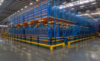 Solutions de plancher de mezzanine de stockage haute densité, système de rayonnage multi-niveaux, rayonnage de mezzanine de stockage industriel en acier