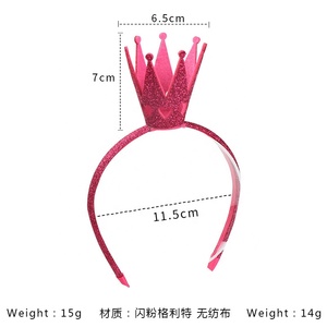 Diadema Brillante con Corona para Niñas, Accesorio para el Cabello, Ideal para Cumpleaños, Bodas y Fiestas, Talla Única, Accesorio para Fotos - Product Image 5