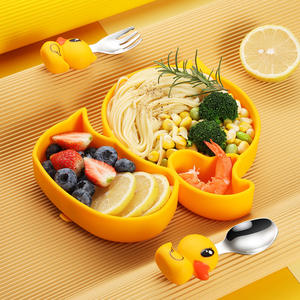Ensemble de <span class=keywords><strong>couverts</strong></span> pour enfants sans BPA avec étui compact et portable, <span class=keywords><strong>couverts</strong></span> en silicone souple pour les repas en déplacement et en voyage des tout-petits - Product Image 2