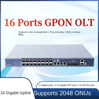OLT GPON de 16 Puertos Modelo IN-OF-0009 con 4*10GE SFP+ Uplink L3 Administrado, Fibra Óptica Compatible con 2048 ONTs para Solución FTTH de ISP China
