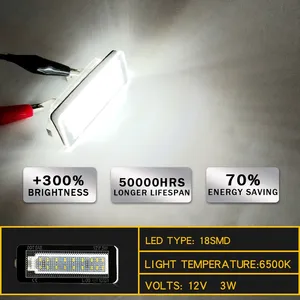 2 Piezas de Lámparas LED para Placa de <span class=keywords><strong>Matrícula</strong></span> de Coche para Benz Smart Fortwo Coupé Convertible 450 451 W450 W453, Luz LED para Placa de <span class=keywords><strong>Matrícula</strong></span> - Product Image 3
