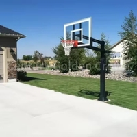Poteau et panneau de basket-ball réglables en Offre Spéciale Cerceau de basket-ball professionnel Support de basket-ball extérieur dans le sol