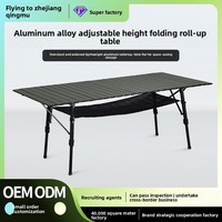 Table et chaise pliantes d'extérieur personnalisées pour le camping, avec système de levage, portables, en alliage d'aluminium, type 'Egg Roll', réglables en hauteur, vente en gros