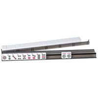 AIBILE SP00076 Empileurs de Mahjong en plastique noir brillant de qualité supérieure, 2-en-1, à aspiration magnétique, portables et durables pour le Mahjong américain