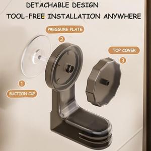 Porte-serviettes télescopique en acier inoxydable à ventouse sans perçage, réglable, pour salle de bain et <span class=keywords><strong>cuisine</strong></span>, vente en gros OEM - Product Image 5
