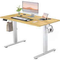 Bureau de jeu électrique moderne avec double moteur, hauteur réglable, panneau convertible et extensible