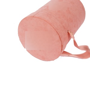 Trà Bao Bì Ống Nhung Hộp Giấy Tròn Màu Hồng Sinh Thái Thân Thiện Tùy Chỉnh Trung Quốc Với Ribbon Xử Lý Nắp + Bìa Dưới Handmade Kexin - Product Image 2