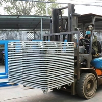 Palette métallique euro de haute qualité et durable, palette en acier revêtu de poudre à 4 voies pour le stockage et la logistique, directement des fabricants