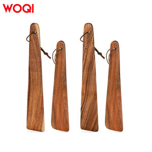 WOQI Acacia Petit <span class=keywords><strong>Flipper</strong></span> Flipping Servant Grattage Tournant Plat Pelle de Cuisine en Bois avec Angle de Biseau - Product Image 1
