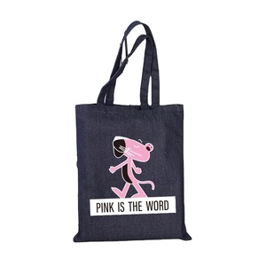Women's <b>Small</b> Denim Solid Color Hand <b>Tote</b> <b>Bag</b> Custom Letter Embroidery Snap Closure Shopping Shoulder <b>Bag</b> Daily Print Work - Product Image 2