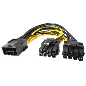 Dual PCIE 8-Pin Power Splitter 22cm 8-Pin ke Dual 8(6 + 2) Pin GPU kabel daya untuk kartu grafis canggih - Product Image 1