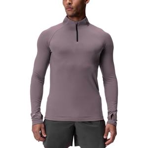 T-shirt à manches longues pour homme, personnalisable, 1/4 de zip, basique, coupe ajustée, fitness, gym, avec motif imprimé, décontracté pour un usage quotidien - Product Image 1