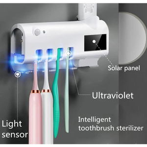 เครื่องจ่ายยาสีฟันอัตโนมัติแบบชาร์จ USB ชุดอุปกรณ์เสริมในห้องน้ำที่วางแปรงสีฟันอัจฉริยะประหยัดพลังงาน - Product Image 2