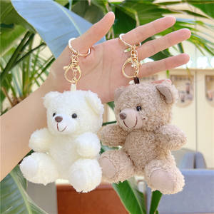 Nouvel ours en peluche bouclé super doux, porte-clés, pendentif, étui pour téléphone portable et accessoires pour sac, poupée - Product Image 4