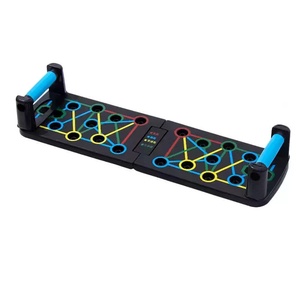 Plateforme de pompes portable multifonctionnelle avec bandes de résistance pour entraînement à domicile, exercices de triceps, poitrine et dos - Product Image 4