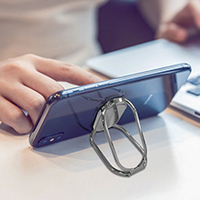 Support de téléphone de bureau universel en alliage de zinc magnétique, support de téléphone portable flexible à coller, pliable