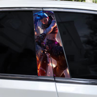 Autocollants de luxe personnalisés pour pilier B de porte de voiture en PVC auto-adhésif en vinyle résistant à l'eau et aux UV Décalcomanie de pilier de fenêtre de véhicule durable