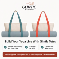 Tas Jinjing Matras Yoga Kanvas Kapasitas Besar, Tas Selempang Pembawa Matras Yoga dengan Tali untuk Aksesoris Gym Pilates Yoga, Logo Custom