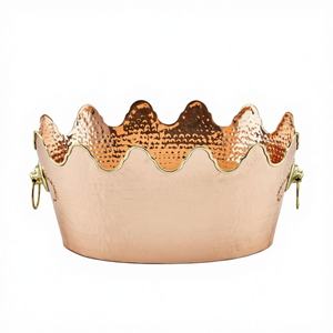 Enfriador de Vino Ecológico, Cubo de Hielo Metálico Recubierto de Cobre para Fiestas, Clásico, de Alta Calidad, Más Vendido - Product Image 1