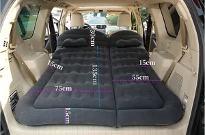New Portable Flocking With PVC Travel Car Back Seat Sleep Rest Inflatable Mattress Air Bed Car Bed