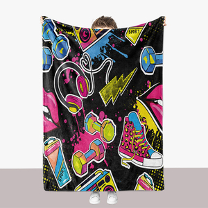 Nouvelle couverture en flanelle douce matelassée moderne à motif uni, taille <span class=keywords><strong>Queen</strong></span>, jeté confortable pour canapé, imprimé personnalisé en sherpa - Product Image 3