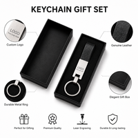 Özel Logo Deri Kayışlı Metal Anahtarlık, Hediye Kutulu, Lazer Kazımalı Anahtarlık, Kurumsal İşletme Promosyon Hediyeleri için